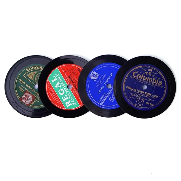 Four Pack of Vinyl Record Coasters, 78's