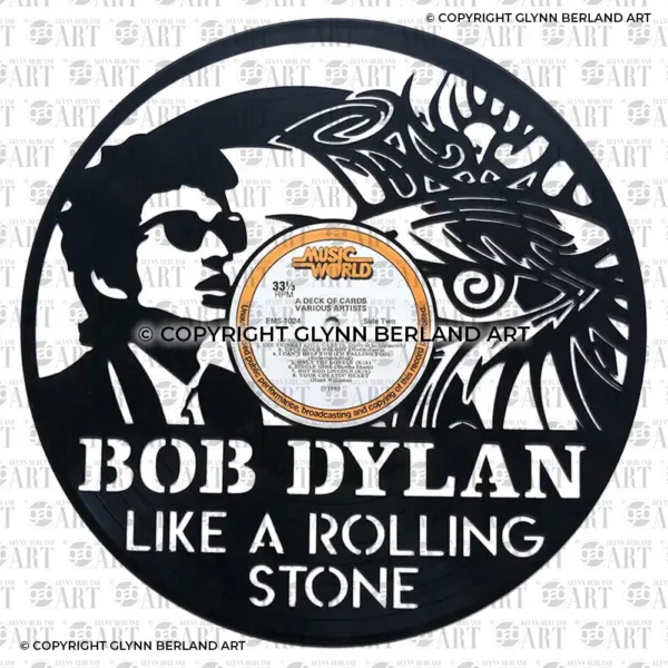 Bob Dylan Vinyl Record Art