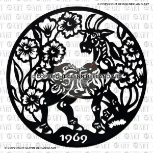 Chinese Goat Zodiac v1 Vinyl Record Design