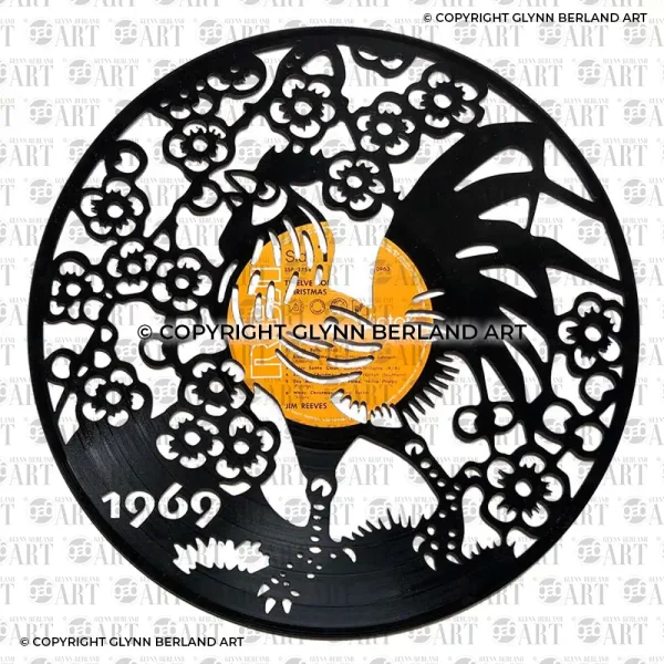 Chinese Rooster Zodiac v1 Vinyl Record Design