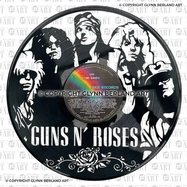 Guns and Roses v2 Vinyl Record Design
