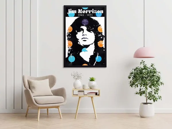Jim Morrison Vinyl Record Artwork v1 Design