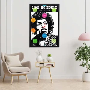 Jimi Hendrix Vinyl Record Artwork v1 Design