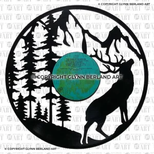 Roaring Stag, Deer v1 Vinyl Record Design