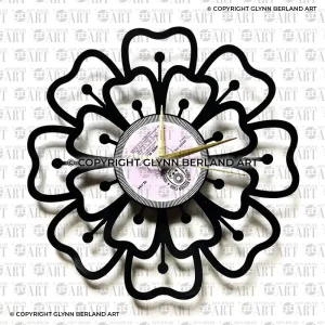 Flower Clock v1 Vinyl Record Design
