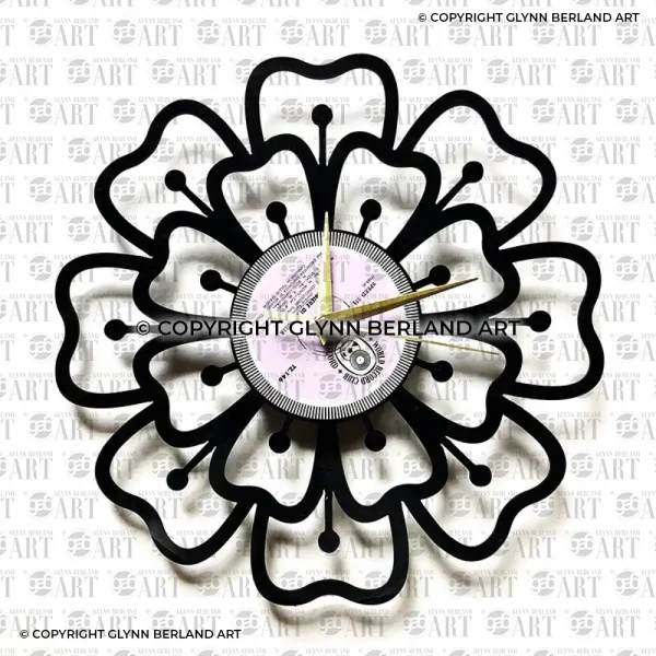 Flower Clock v1 Vinyl Record Design